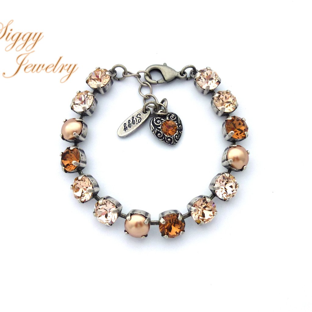 Swarovski Crystal Frappuccino Bracelet With Charm